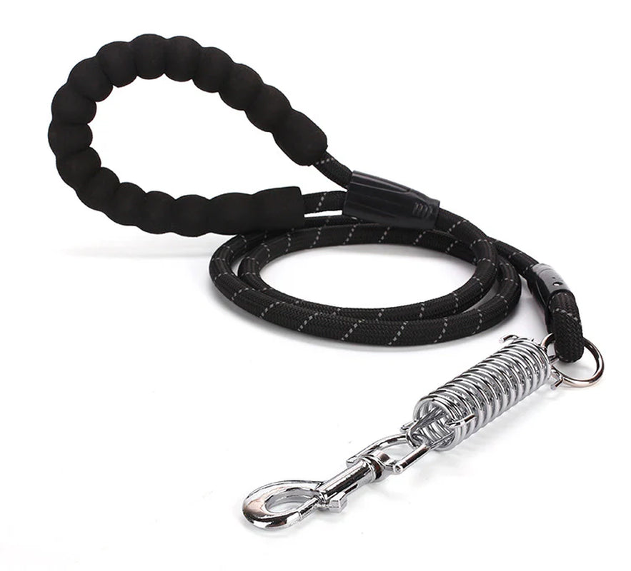 Pet Leash Reflective Nylon Spring Safety Tether Loop Rope