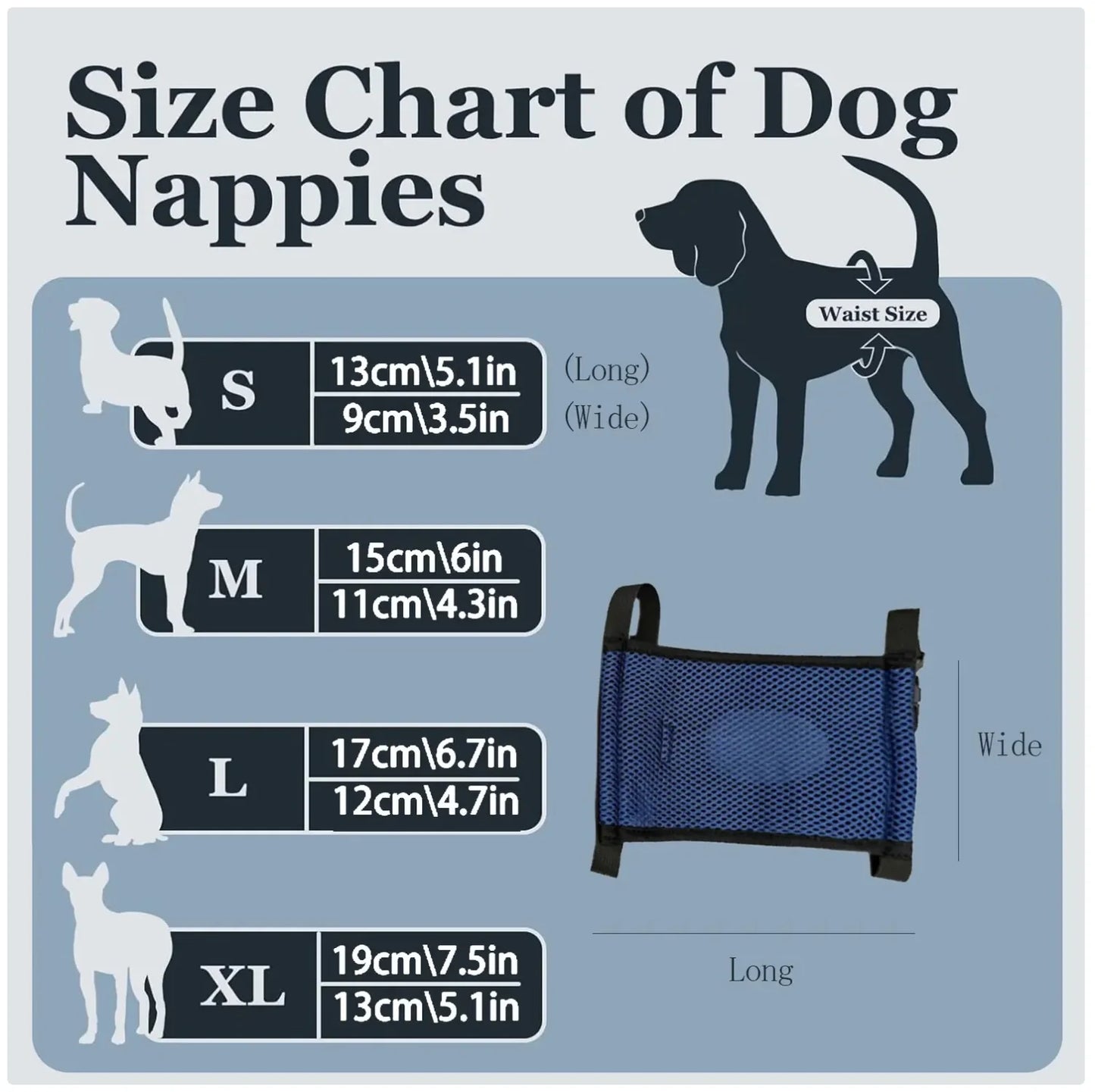 Reusable Female Dog Diaper - Adjustable & Breathable Mesh Dog Sanitary Pant