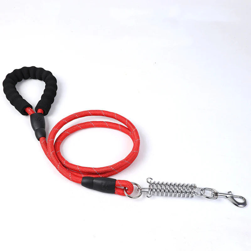 Pet Leash Reflective Nylon Spring Safety Tether Loop Rope